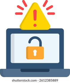 Security Warning Icon Flat Vector Illustration