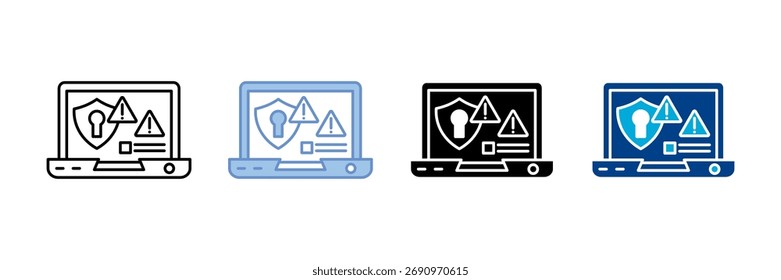 Security Warning Icon Set Multiple Style Collection