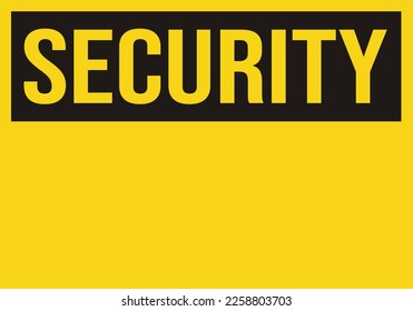 security warning sign vector template 
