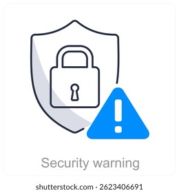 Security Warning vector icon concept design