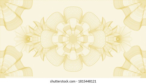 Sicherheitszeichen Guilloche-Hintergrund. Intensive Illustration. Komplexes Design. 