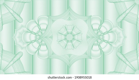 Security watermark. Pattern money. Artistic illustration. Detailed design. 