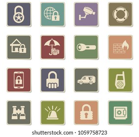 security web icons for user interface design