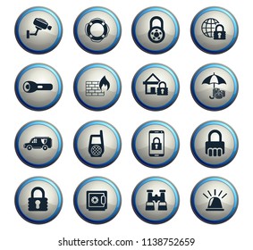security web icons for user interface design
