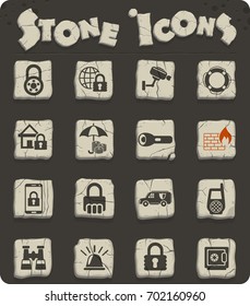security web icons for user interface design