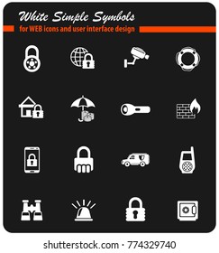 security web icons for user interface design