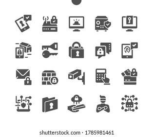 Security Well-crafted Pixel Perfect Vector Solid Icons 30 2x Grid for Web Graphics and Apps. Simple Minimal Pictogram