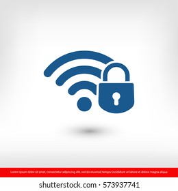  security wifi  icon. One of set web icons