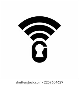 WLAN-Sicherheit Symbol mit einem einzigartigen Konzept.