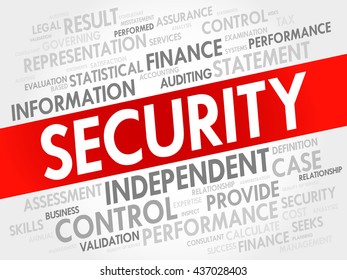 SECURITY word cloud collage, business concept background
