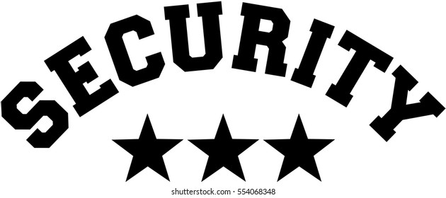 Security word with three stars