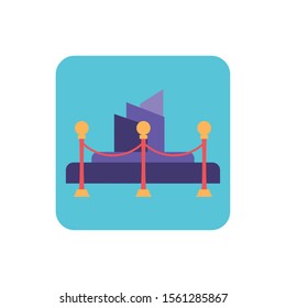 security zone barrier used in theater premiere, gala festival celebration, party, museum exhibition vector illustration design