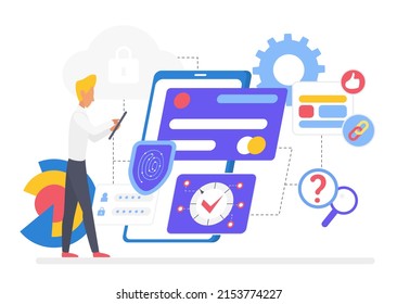 Información de privacidad de pagos digitales protegida. Sistema privado de supervisión de transacciones en línea seguro