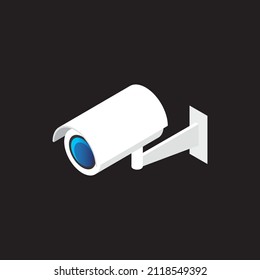Securty camera illustrations set on transparent background