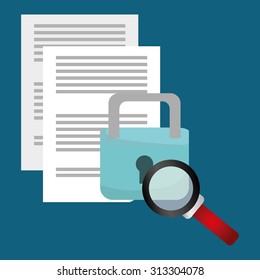 Securty system concept, warning icons design, vector illustration 10 eps graphic