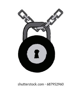 secutiry padlock protection object keyhole