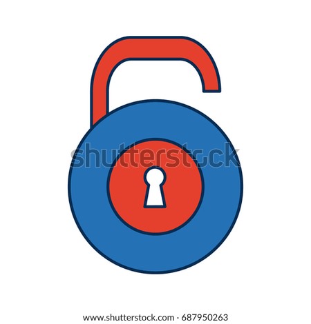 secutiry padlock protection object keyhole