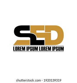 Sed Letter Monogram Logo Design Vector Stock Vector (Royalty Free ...