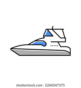 sedan bridge boat color icon vector. sedan bridge boat sign. isolated symbol illustration svg