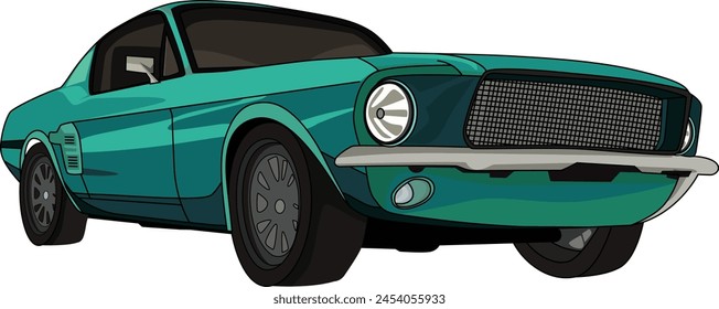 sedan car art , Side View vector template
