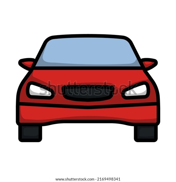 Sedan Car Icon. Editable Bold Outline With
Color Fill Design. Vector
Illustration.