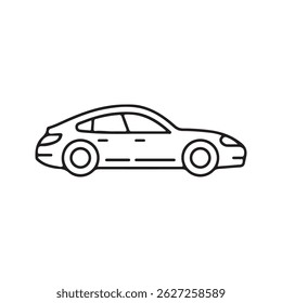 sedan car icon on white background