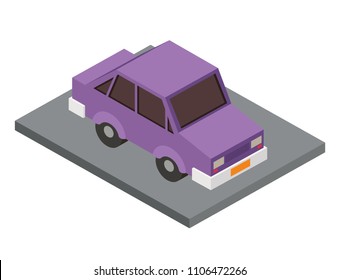 sedan car isometric icon