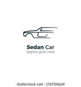 sedan car logo design vector illustration