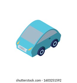 sedan car on white background vector illustration design