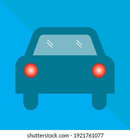 Sedan Car Seen from behind Flat icon