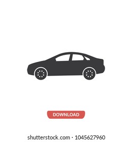 Sedan car vector icon