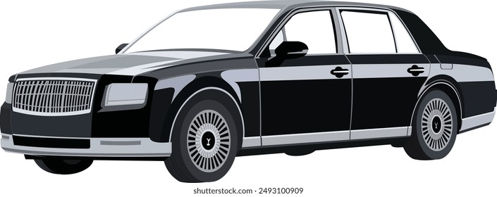 sedan car vector image, suitable for logo material or sedan car characters for design needs