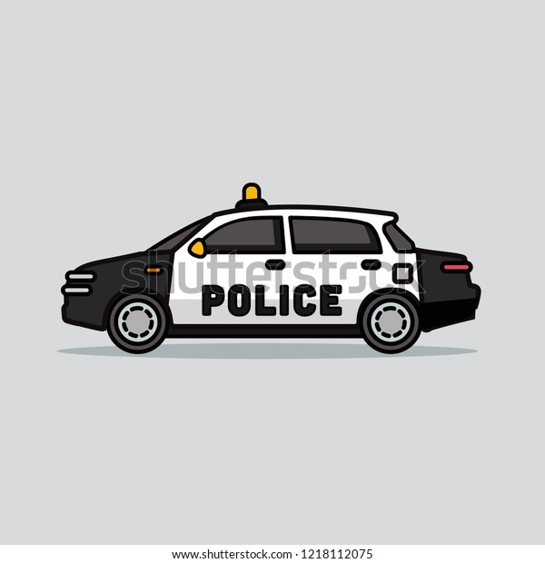 Sedan Cop Police Car\
Vector Illustration