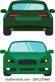 Ilustración De Vector De Color Diferente De Sedan. Icono de coche