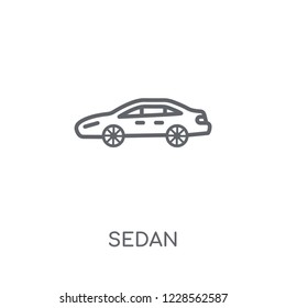 Sedan linear icon. Modern outline Sedan logo concept on white background from Transportation collection. Suitable for use on web apps, mobile apps and print media.