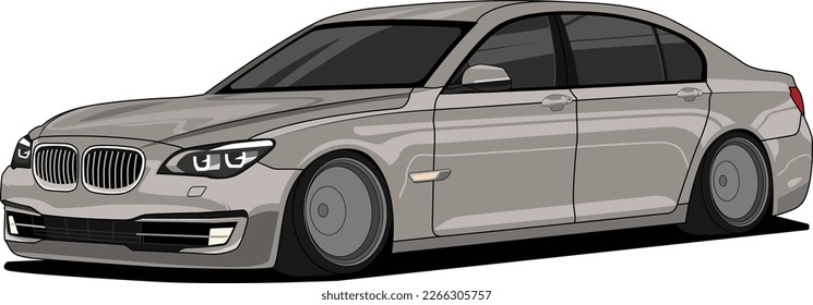 sedan luxury car model vector art design