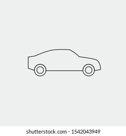 sedan motor vehicle vector icon isolated icon eps 10