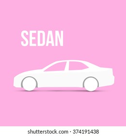 Sedan Sample Car Icon Isolated Vector illustration
