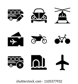 sedan, shape, propeller and luxury icons in Travel vector set. Graphics for web and design