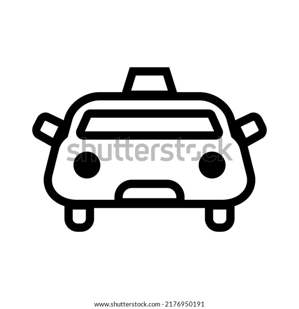 Sedan type cab icon.\
Taxi icon. Vector.