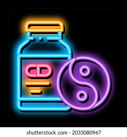 Sedative Pills neon light sign vector. Glowing bright icon Sedative Pills Sign. transparent symbol illustration