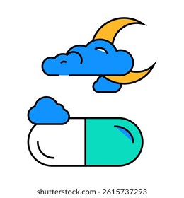 sedatives medicines pharmacy line icon vector. sedatives medicines pharmacy sign. isolated symbol illustration