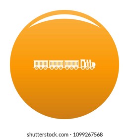 sedentary train icon. Simple illustration of sedentary train vector icon for any design orange