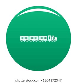 sedentary train icon. Simple illustration of sedentary train vector icon for any design green