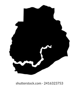 Sedhiou Region map, administrative division of Senegal. Vector illustration.