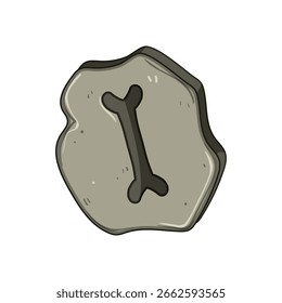 sedimentary fossil cartoon. carbon imprint, bone archaeology, strata geology sedimentary fossil sign. isolated symbol vector illustration