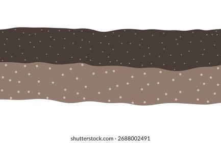 Sedimentary layer. Brown sand strata