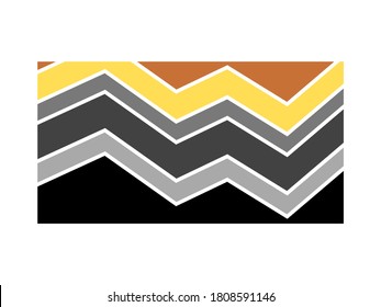 Sedimentary rock folding. Geological structure. Anticline and syncline