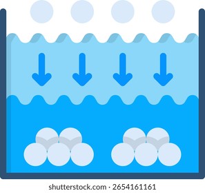 Icono de sedimentación Ilustración vectorial plana