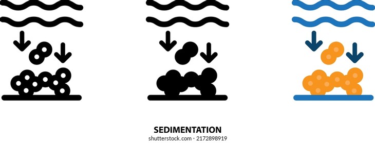 Sedimentation icon , vector illustration